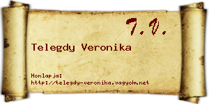 Telegdy Veronika névjegykártya
